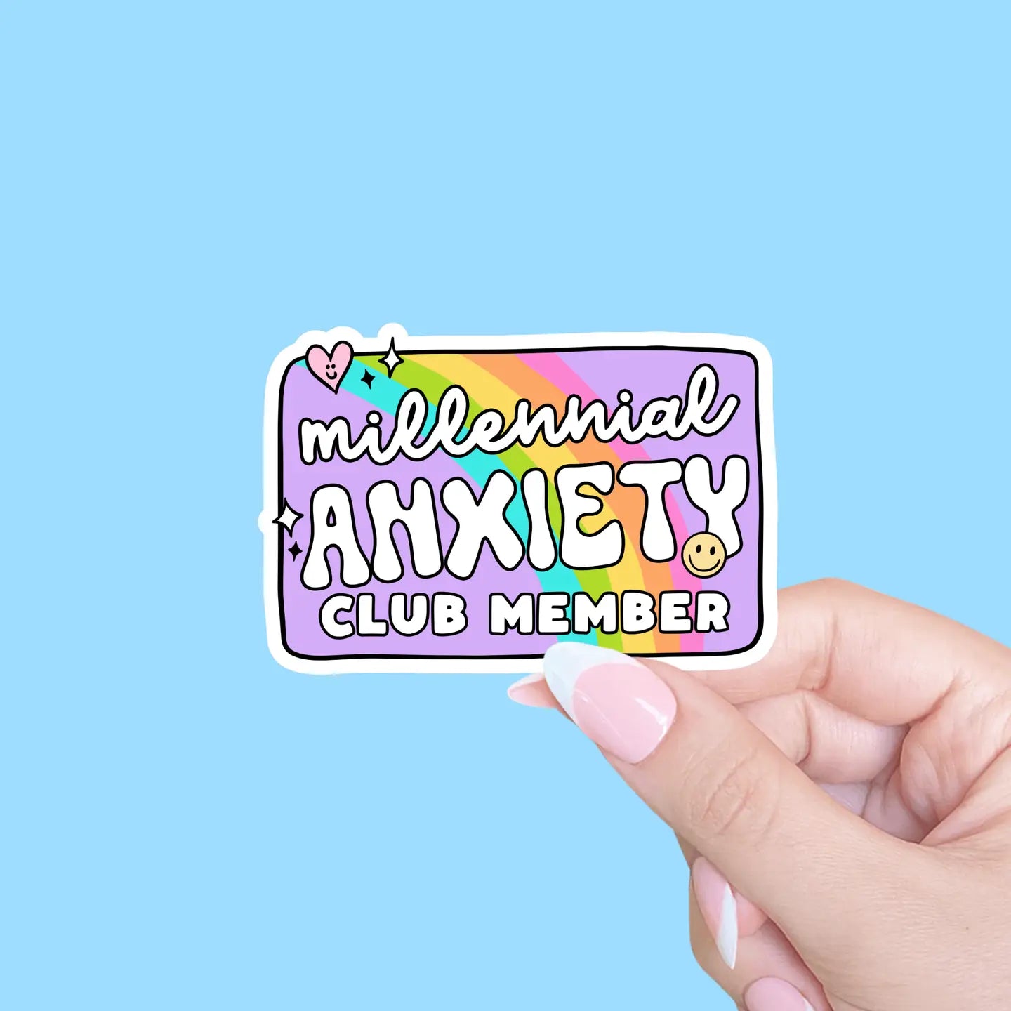 Millennial Anxiety Club Member Sticker