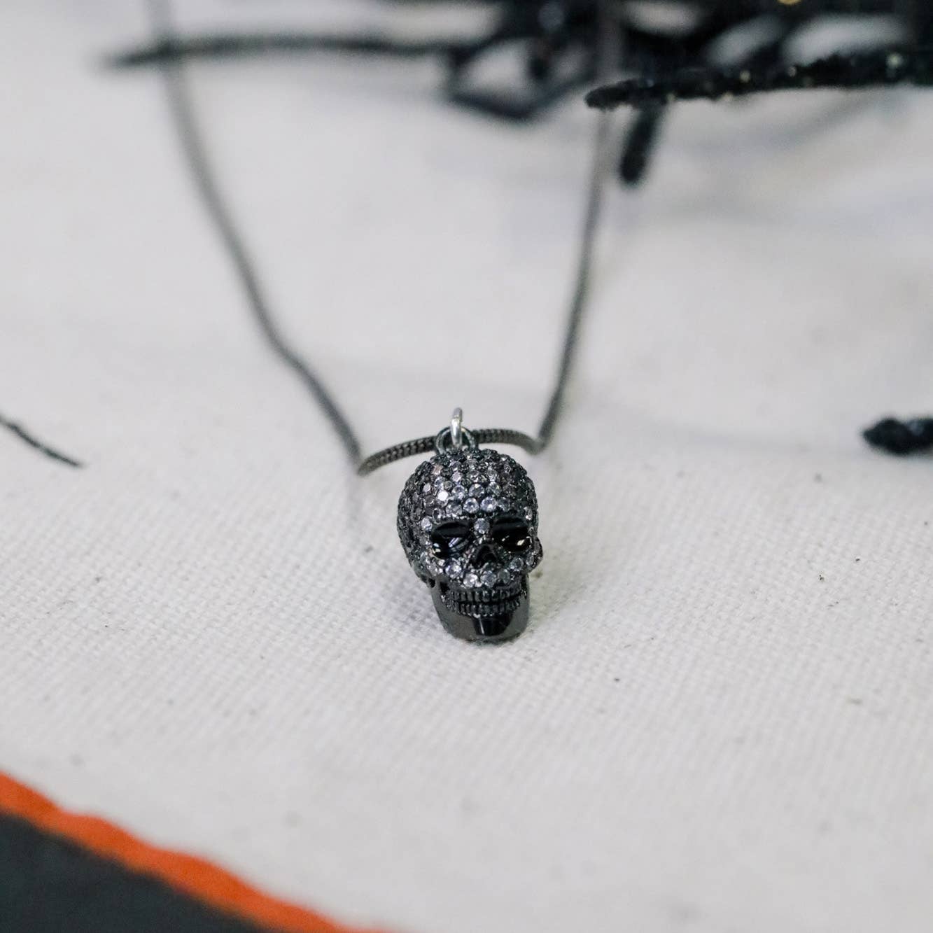 Crystal Skull Gold Filled/SS Necklace