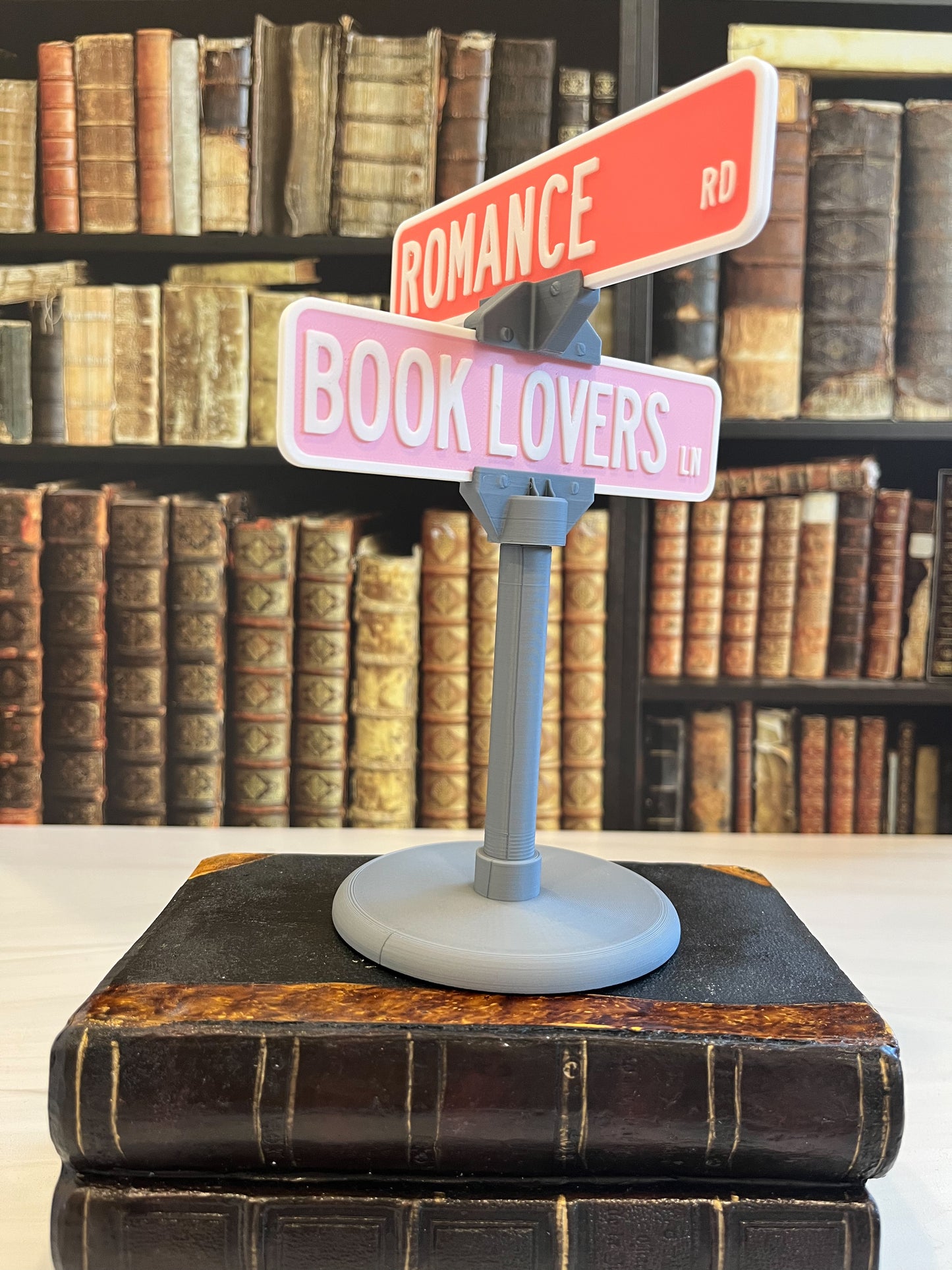 Romance Road / Book Lovers Lane Double Street Sign