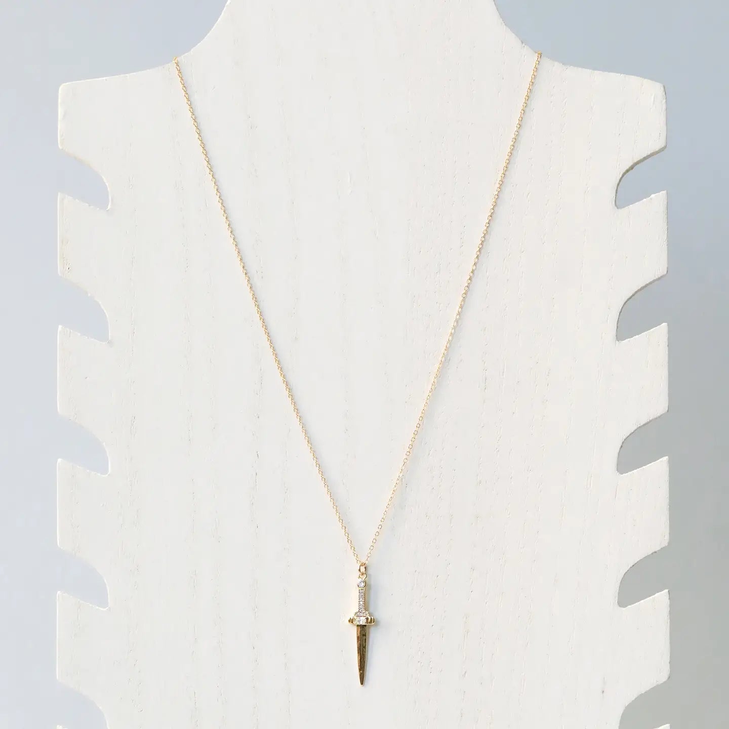 "Knife to Throat" Dagger Trope Necklace