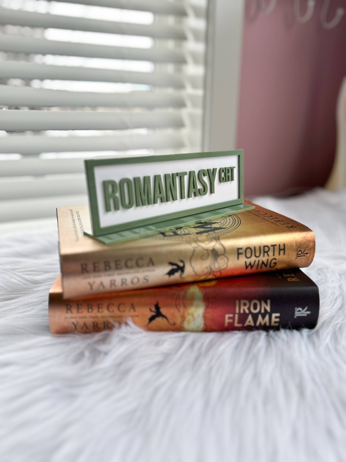 Romantasy Crt Acrylic Shelf Sign w/ Stand