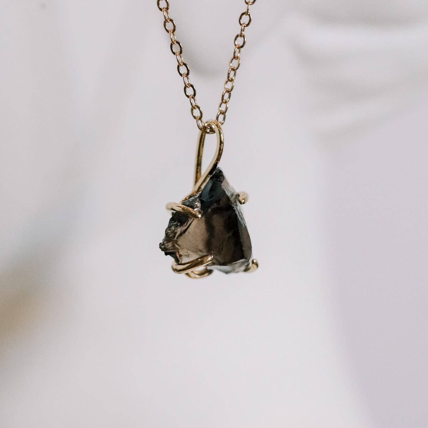 Dark Muse Crystal Necklace - Obsidian & Quartz