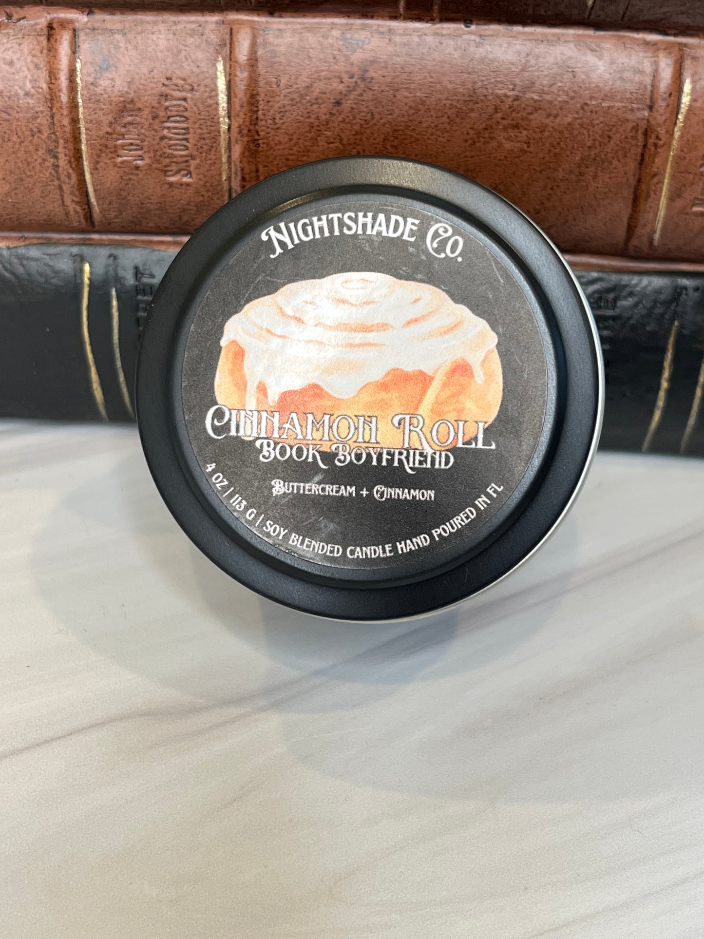 Cinnamon Roll Book Boyfriend Candle and Wax Melt