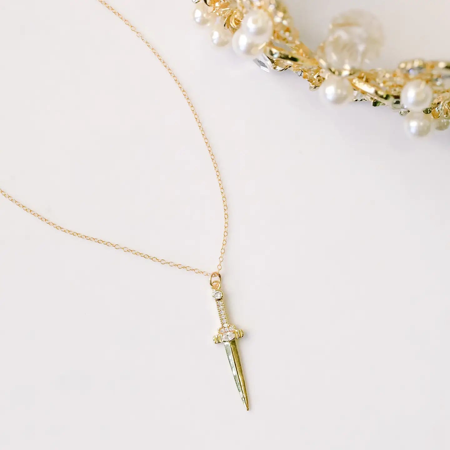 "Knife to Throat" Dagger Trope Necklace