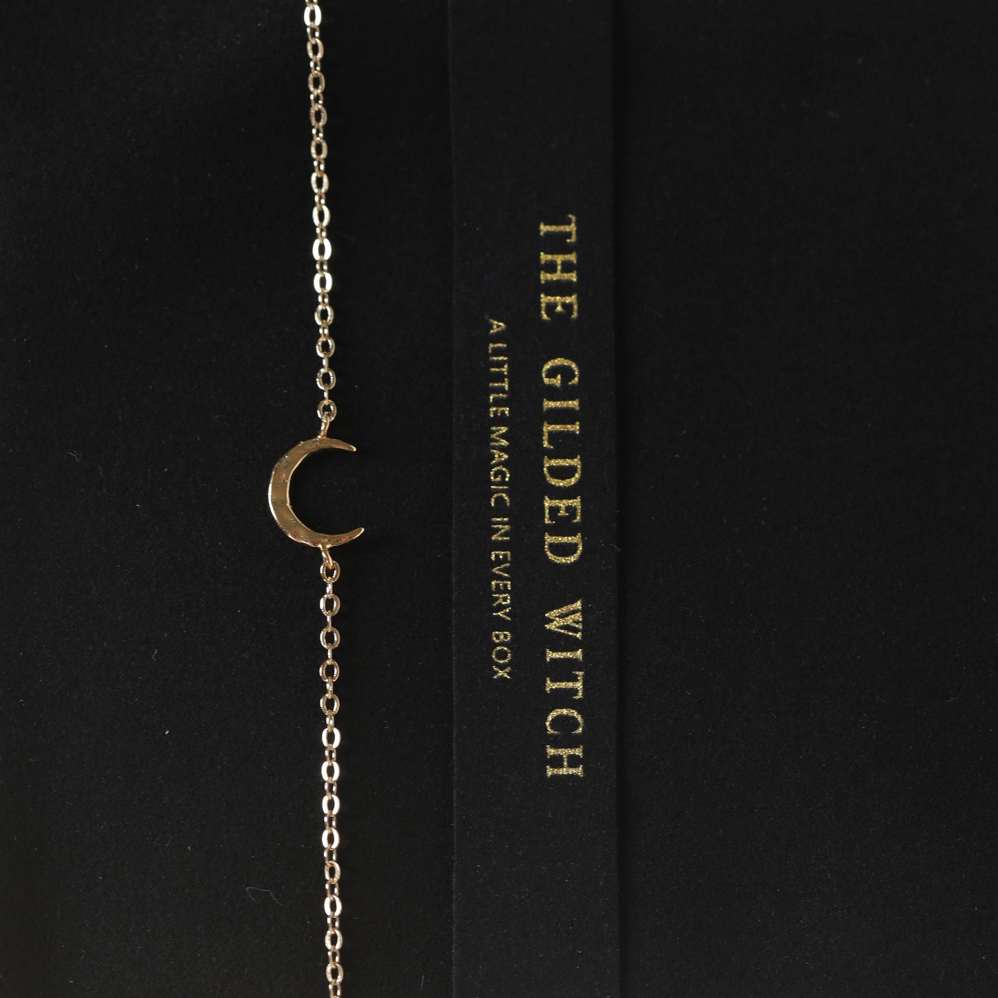 Hammered Moon Bracelet: Delicate Modern Witchy Jewelry