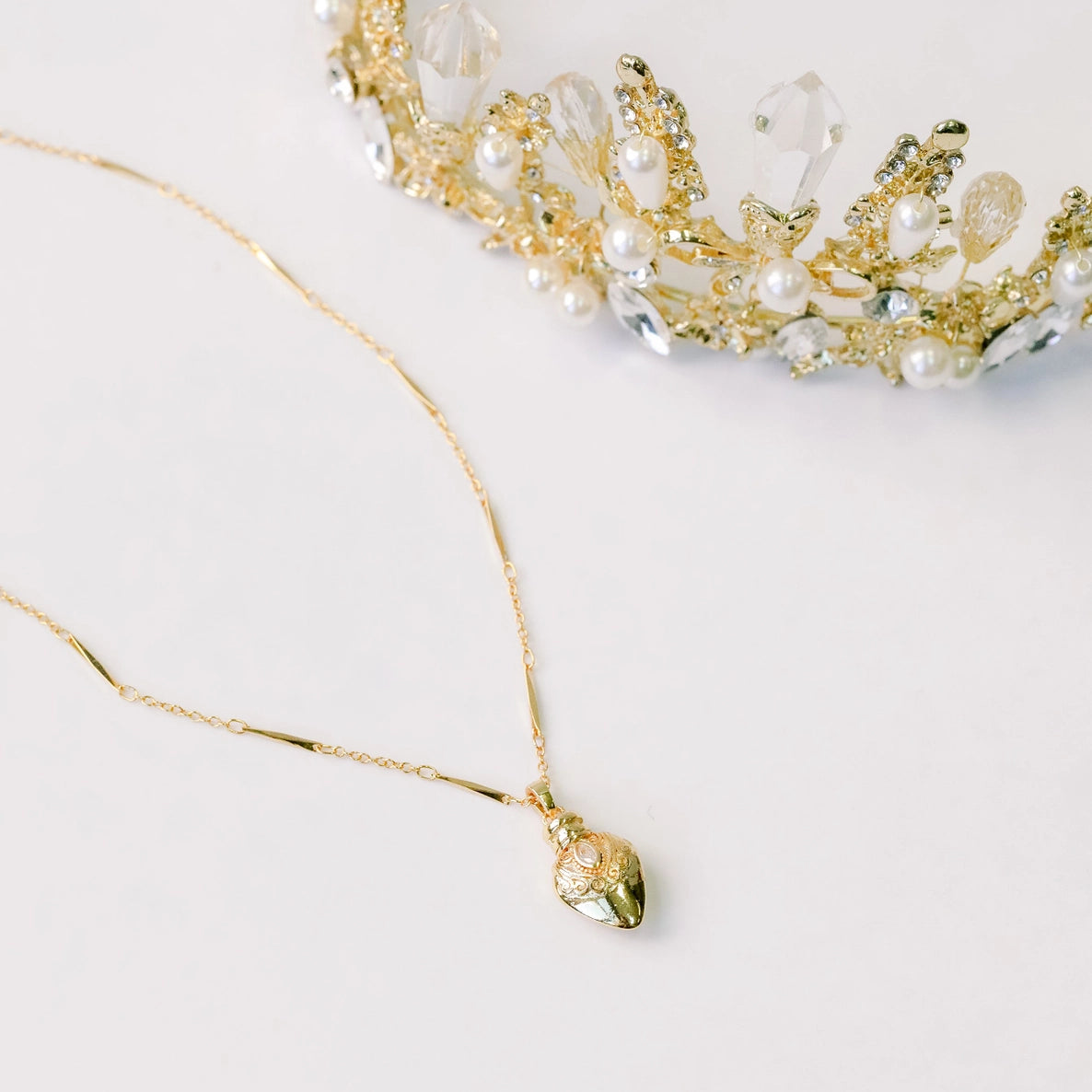 Gold Plated Vintage Potion Elixer Charm Necklace