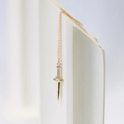 "Knife to Throat" Dagger Trope Necklace