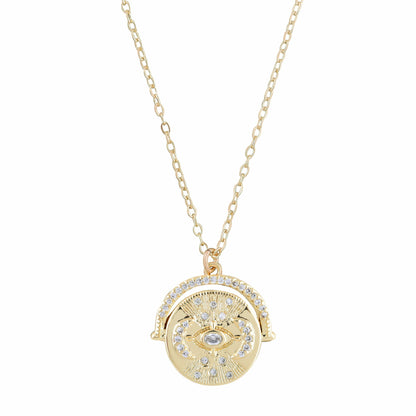 14kt Gold Filled Triple Moon Charm Necklace