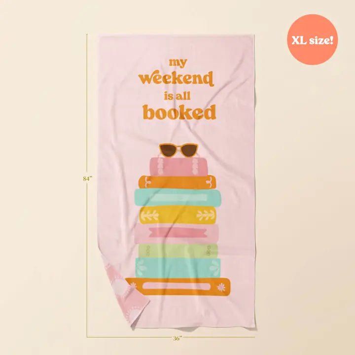 Xl Quick-Dry Beach Towel-My Weekend Is All Booked