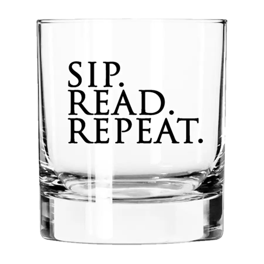 Sip. Read. Repeat. 11oz Glass Tumbler