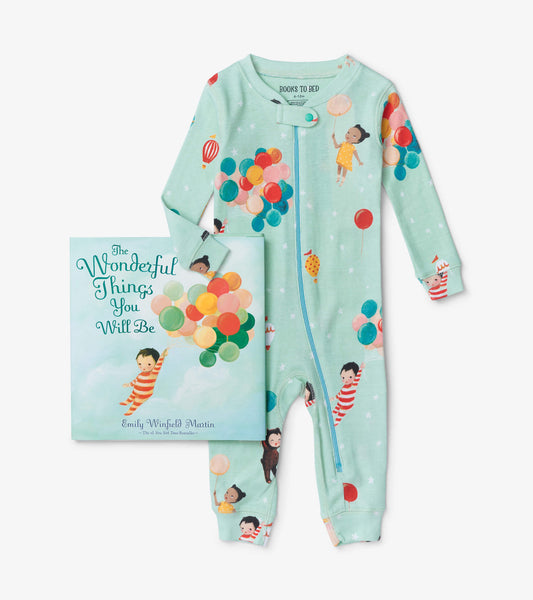 The Wonderful Things You Will Be - Baby Coverall and Book Set