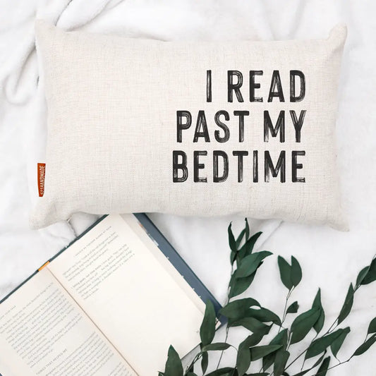 I Read Past My Bedtime Pillow, Reading Pillow, Book Pillow