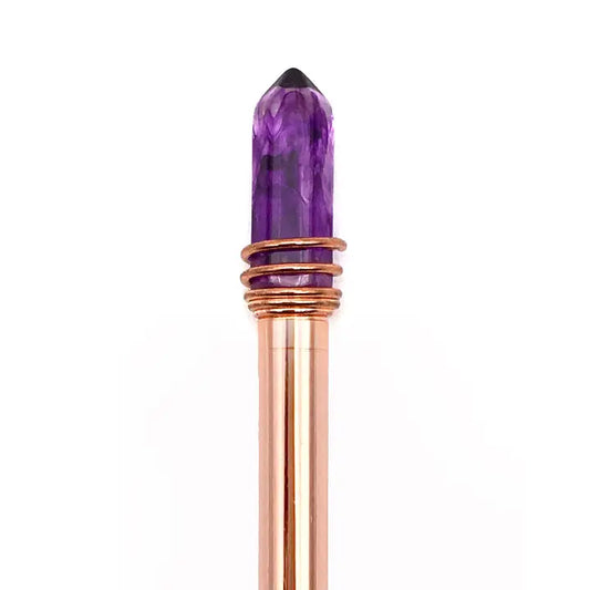 Mystic Crystal Pen - Amethyst/Rose Gold