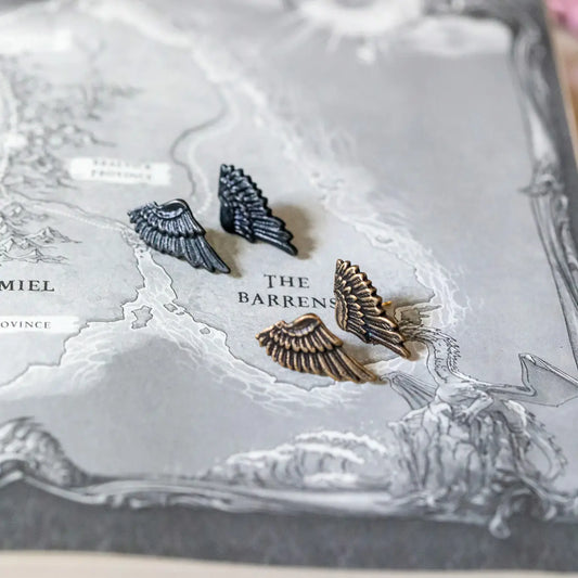 Book Boyfriend Earrings - Small Wings (PICKUP AT ROMANTASY)