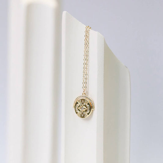 14kt Gold Filled Triple Moon Charm Necklace
