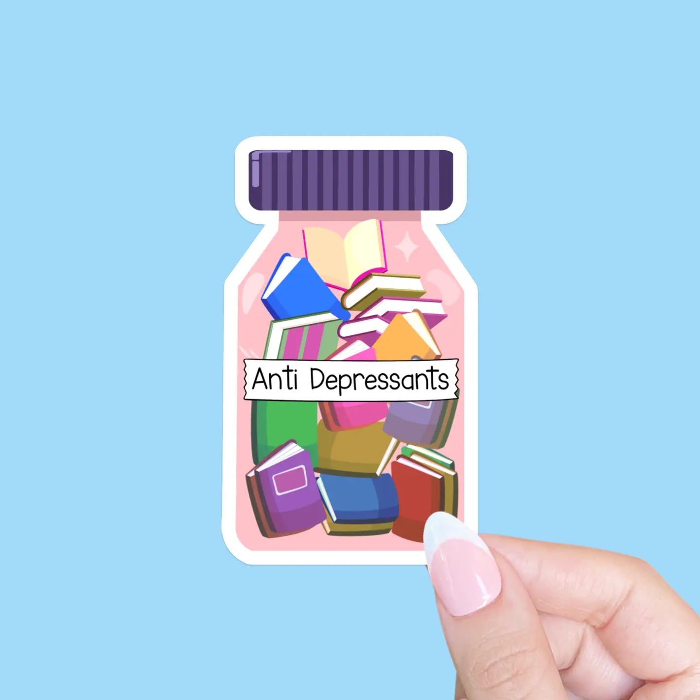 Books Antidepressant Sticker