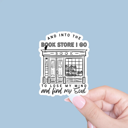 Into the Bookstore I Go Sticker