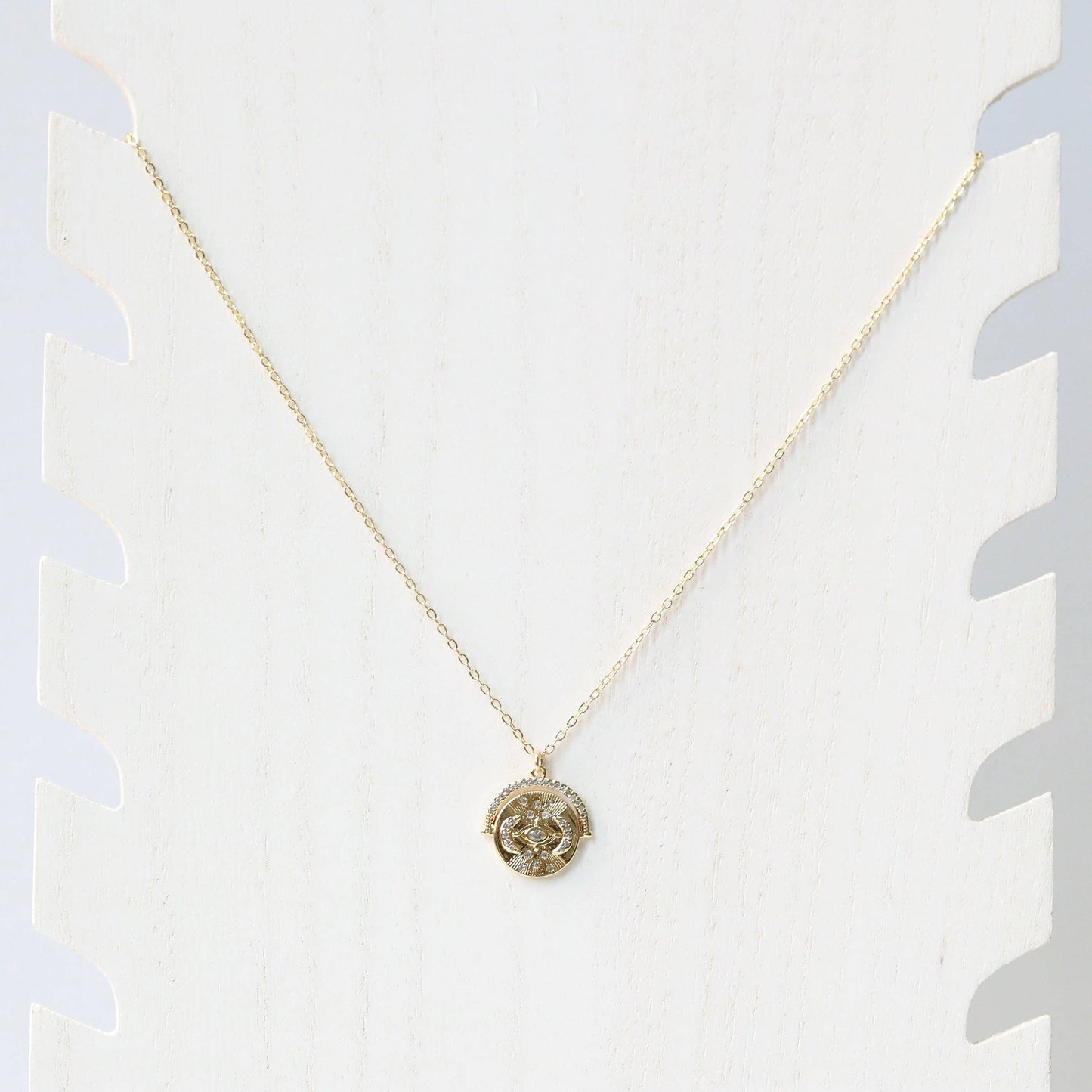 14kt Gold Filled Triple Moon Charm Necklace
