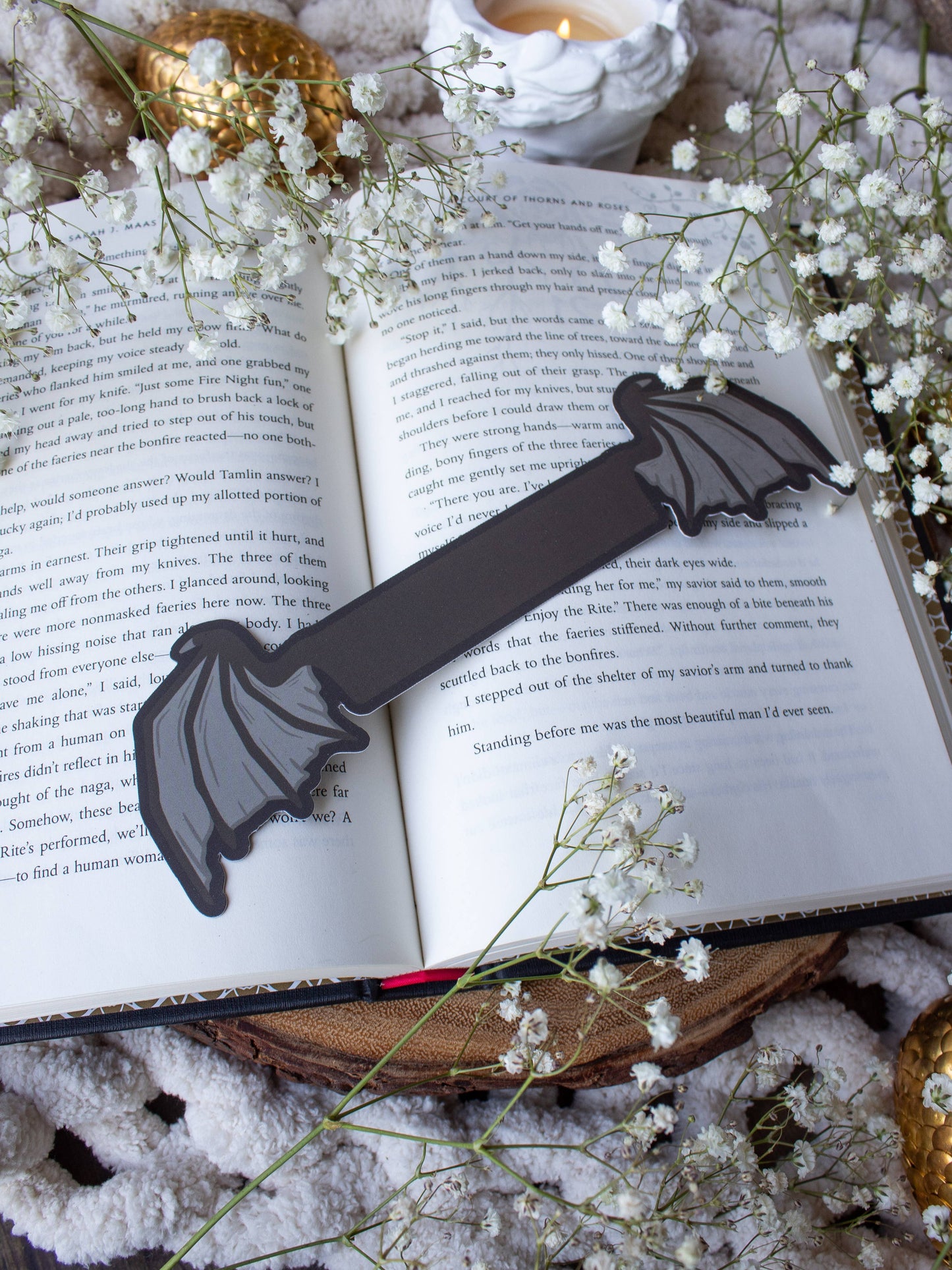 3D Bat Wings Bookmark | Soft Touch