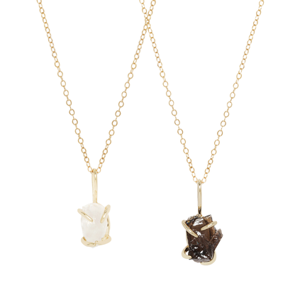Dark Muse Crystal Necklace - Obsidian & Quartz
