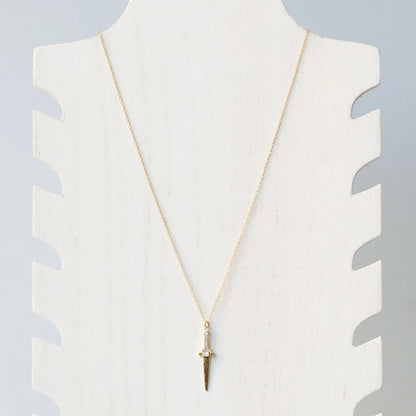 "Knife to Throat" Dagger Trope Necklace