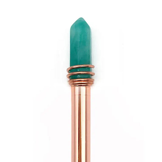 Mystic Crystal Pen - Adventurine/Rose Gold