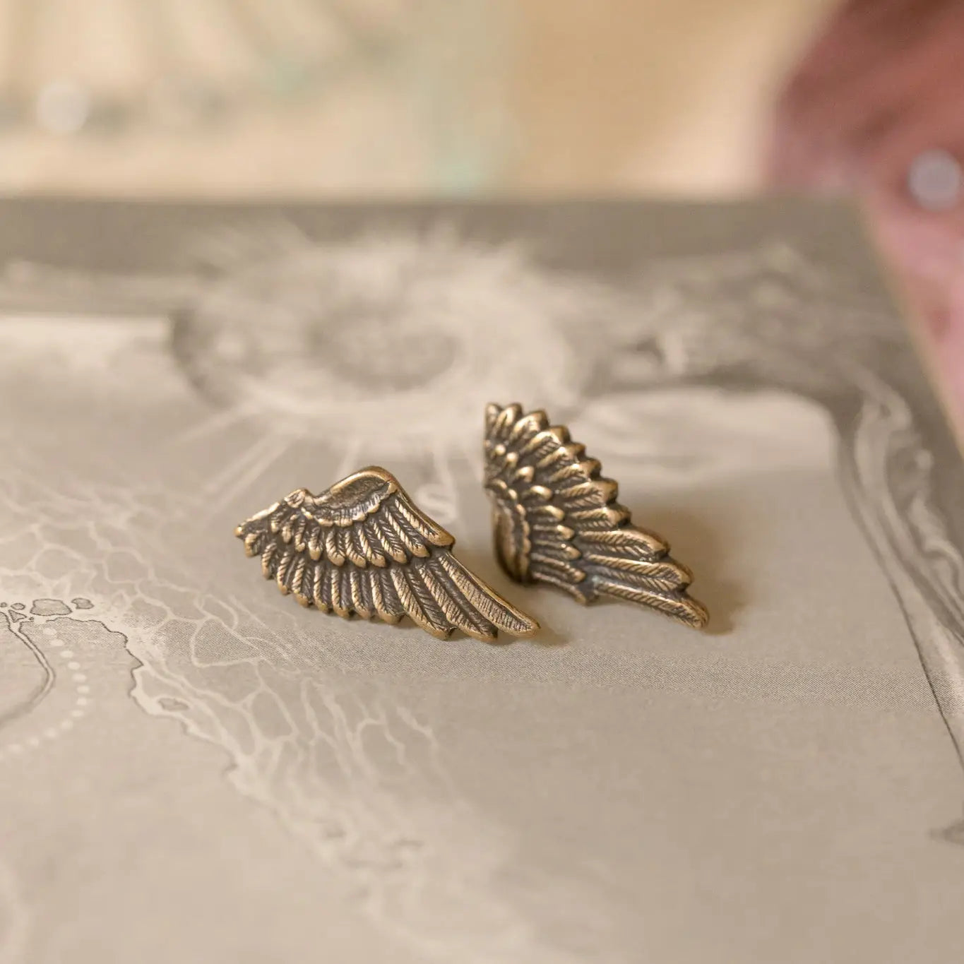 Book Boyfriend Earrings - Small Wings (PICKUP AT ROMANTASY)