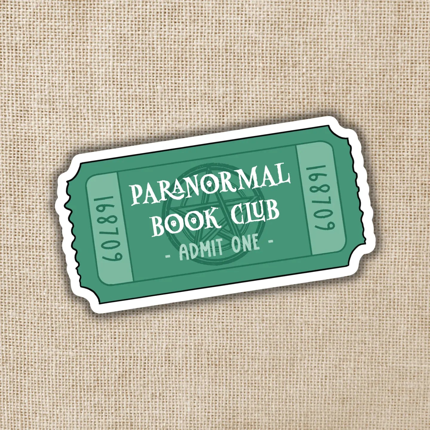 Paranormal Book Club Ticket Sticker