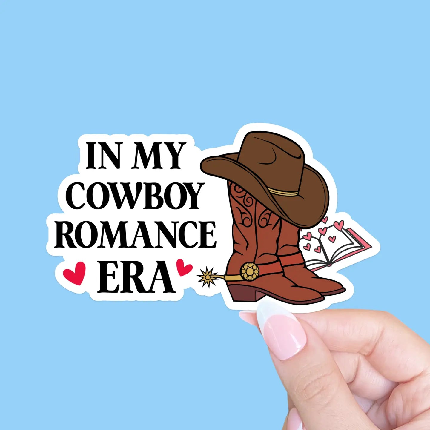 In My Cowboy Romance Era Sticker