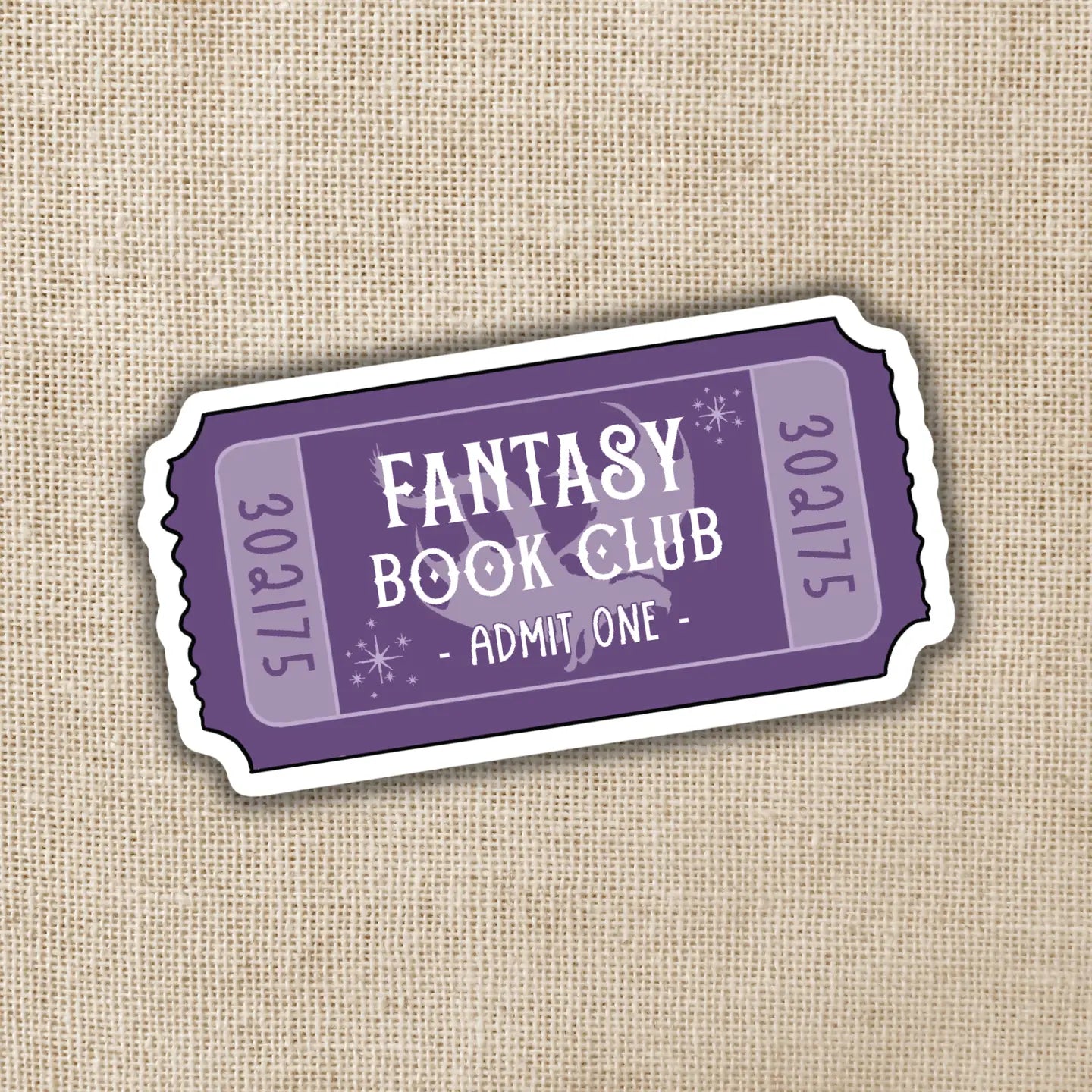 Fantasy Book Club Ticket Sticker