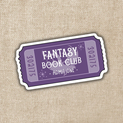 Fantasy Book Club Ticket Sticker