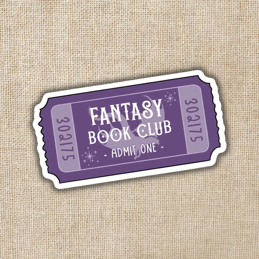 Fantasy Book Club Ticket Sticker