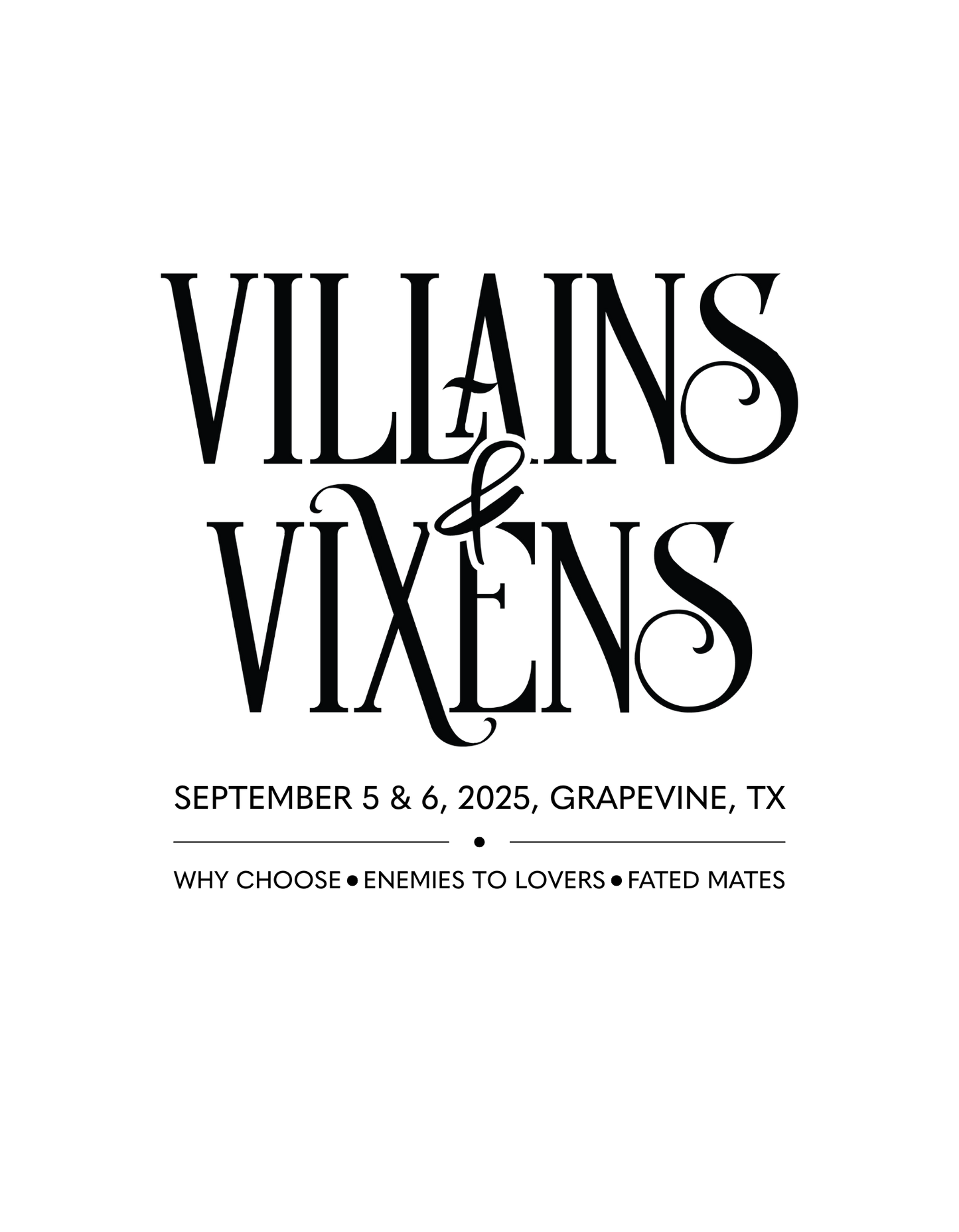 Villains & Vixens Official Logo Shirt (PICKUP V & V)