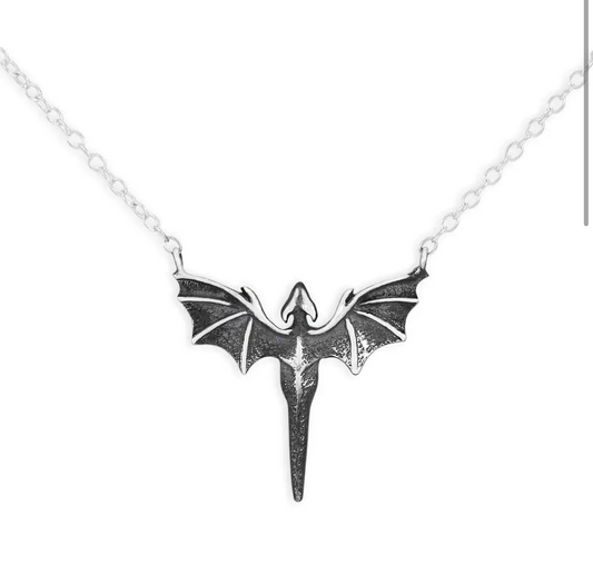 Sterling Silver Dragon Necklace
