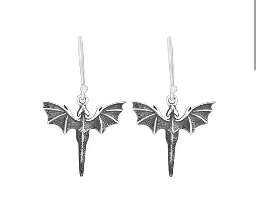 Sterling Silver Dragon Earrings