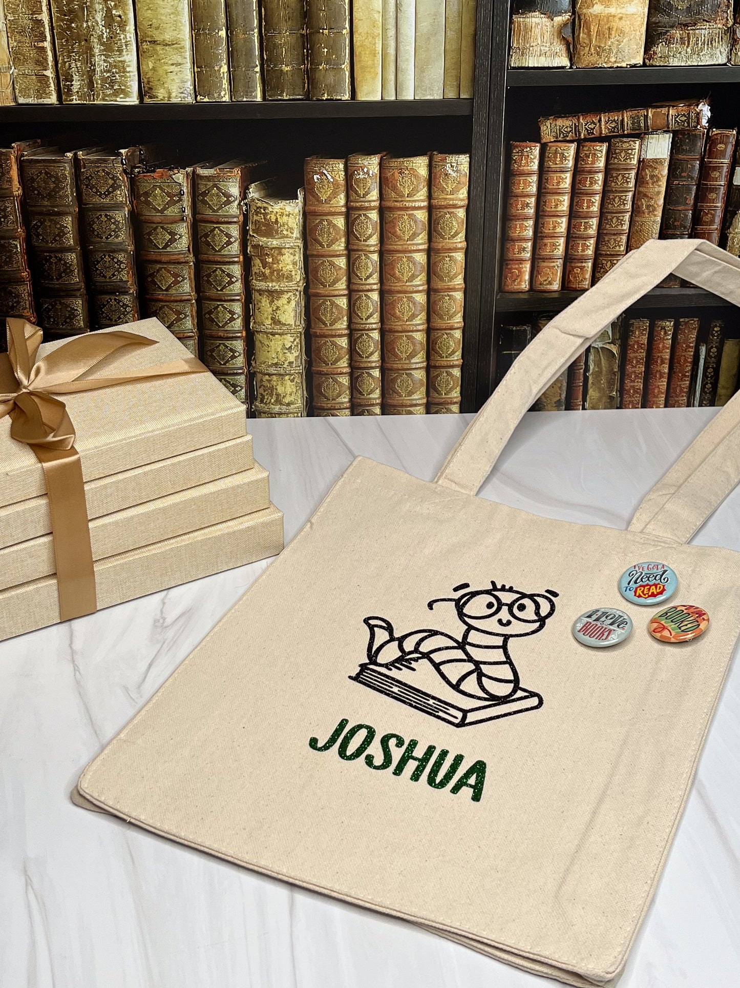 Kids Book Worm Tote