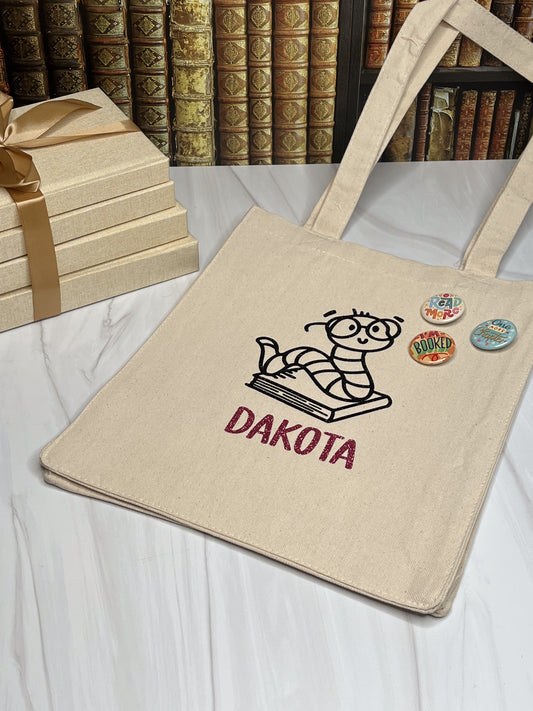 Kids Book Worm Tote