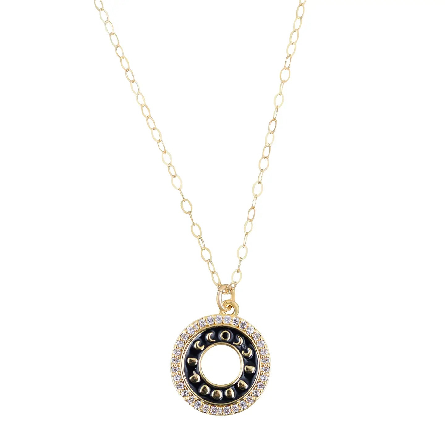 14kt Gold Filled Moon Phase Charm Necklace (PICKUP AT ROMANTASY)