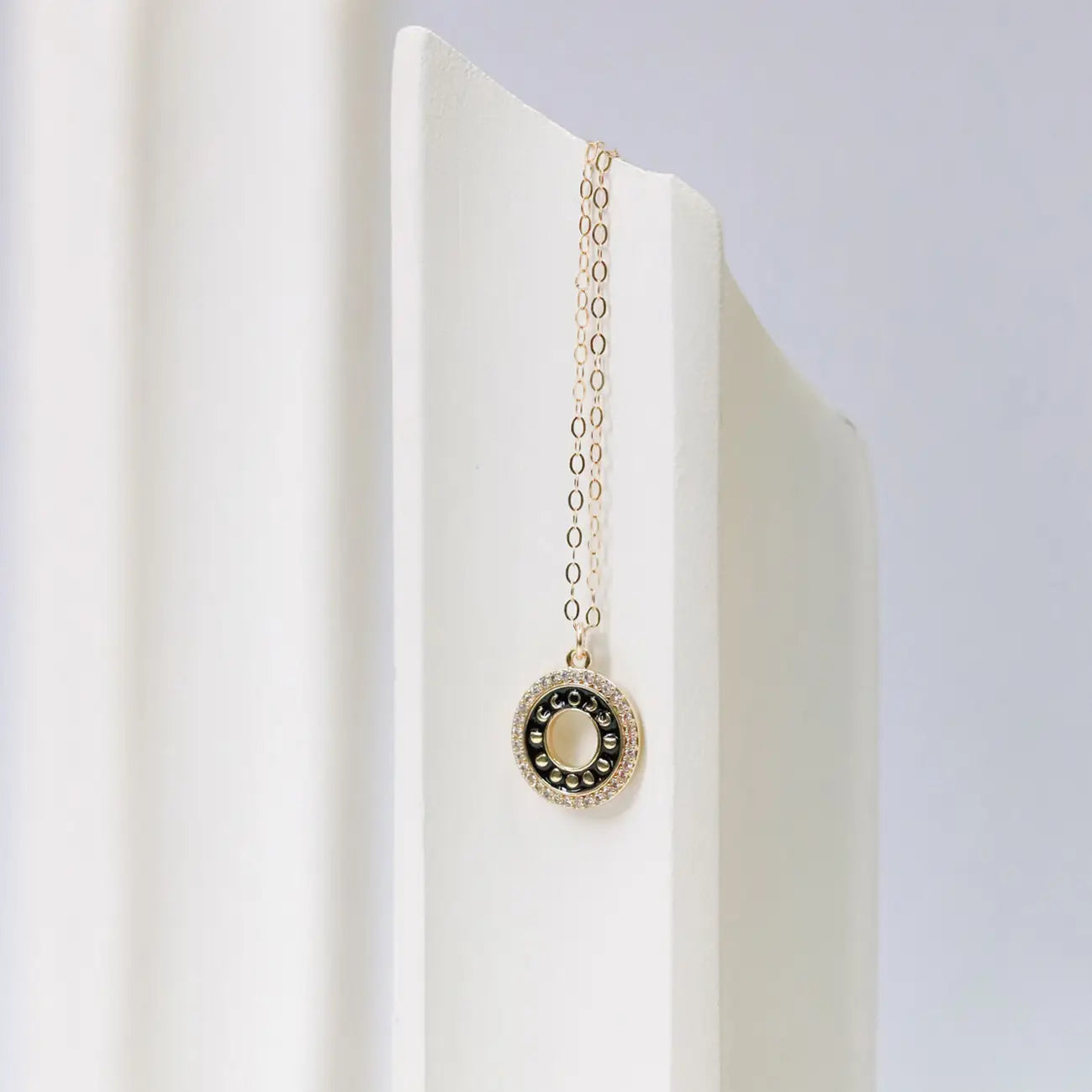 14kt Gold Filled Moon Phase Charm Necklace (PICKUP AT ROMANTASY)