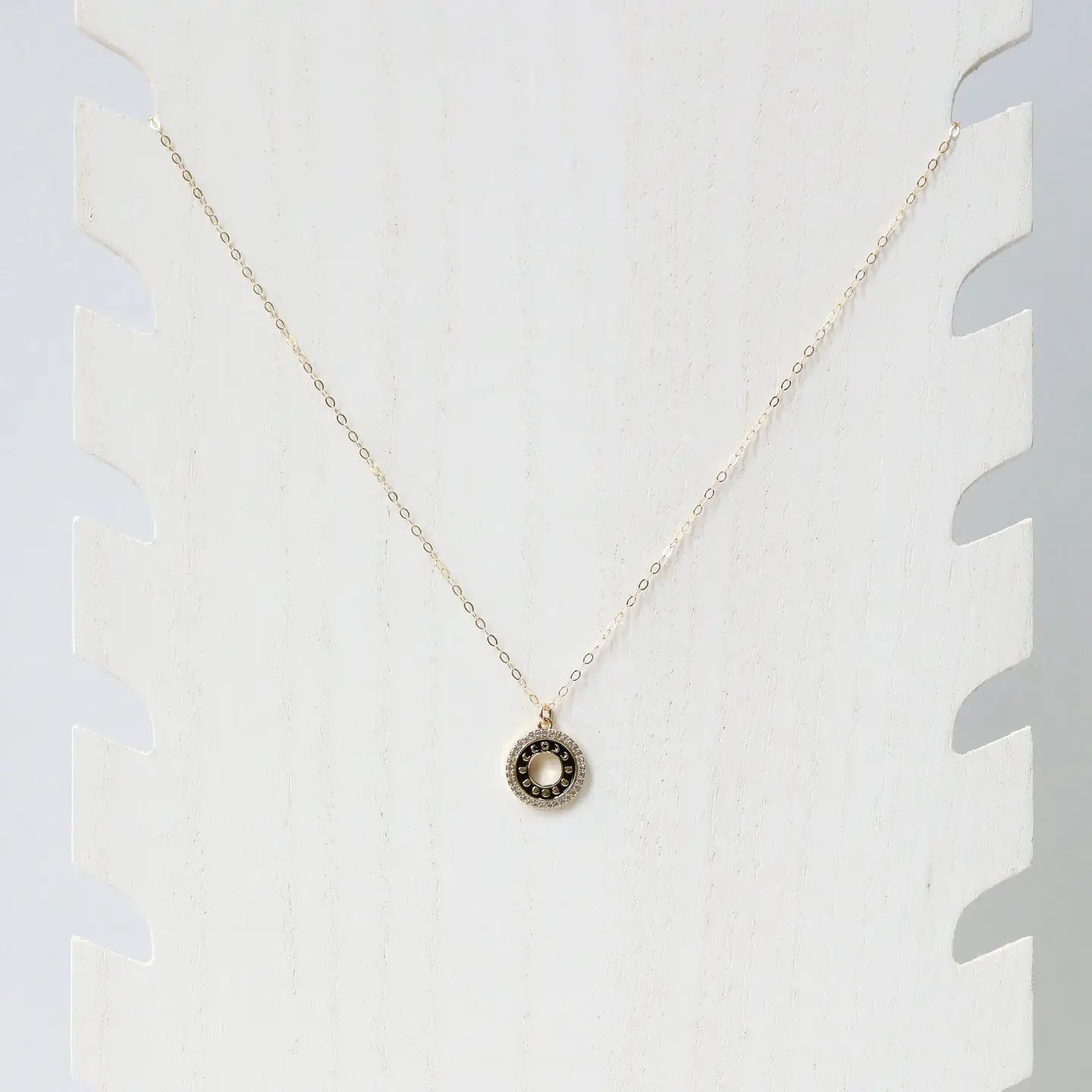 14kt Gold Filled Moon Phase Charm Necklace (PICKUP AT ROMANTASY)