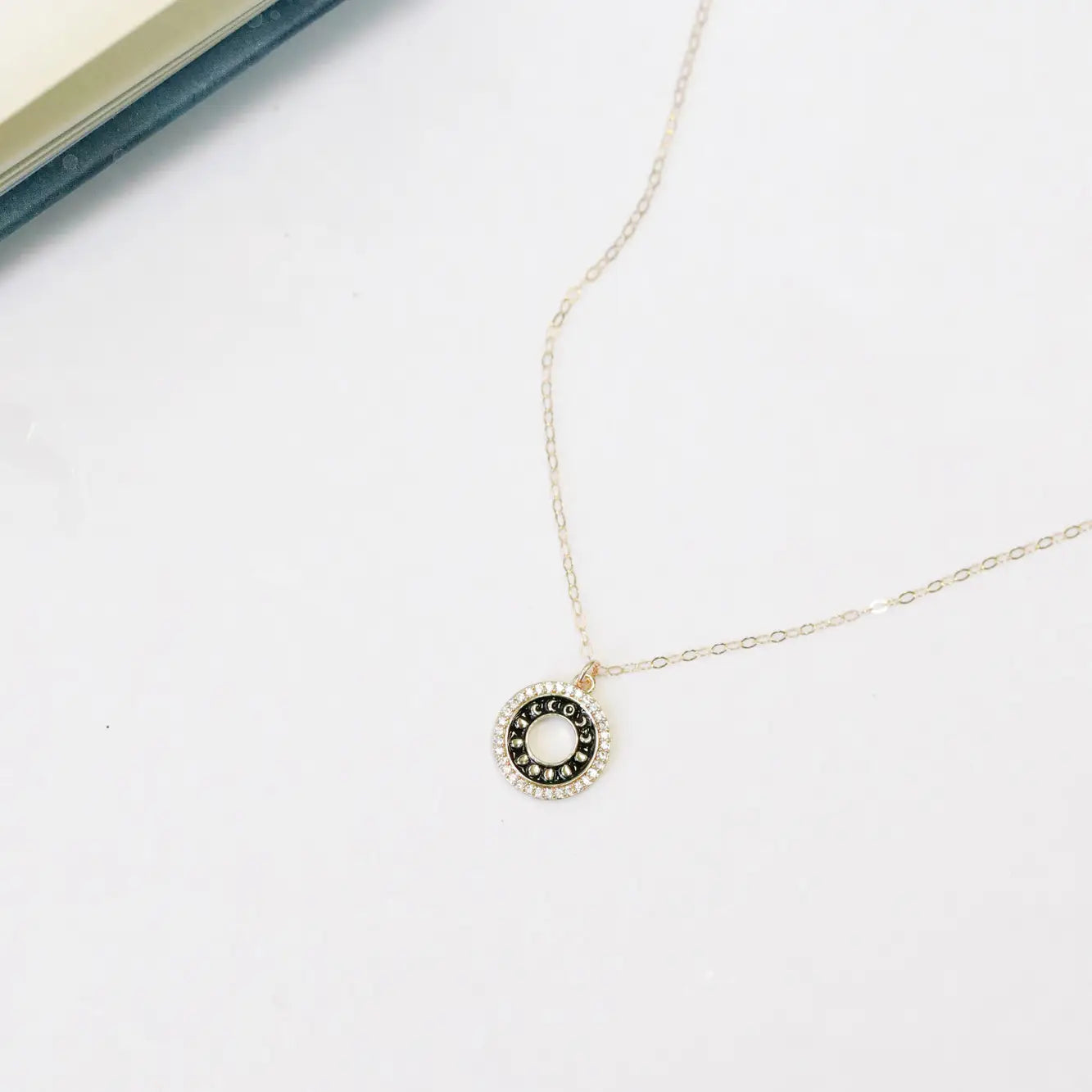 14kt Gold Filled Moon Phase Charm Necklace (PICKUP AT ROMANTASY)