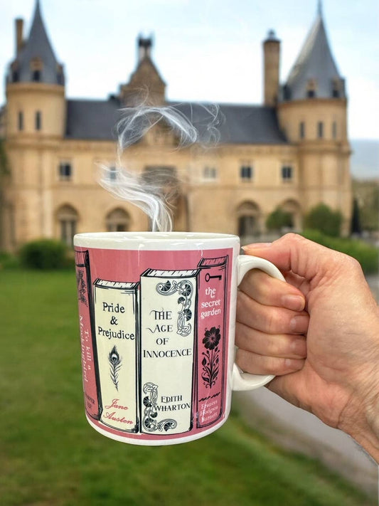 Famous Female Authors Book Spine Tea Coffee Mug