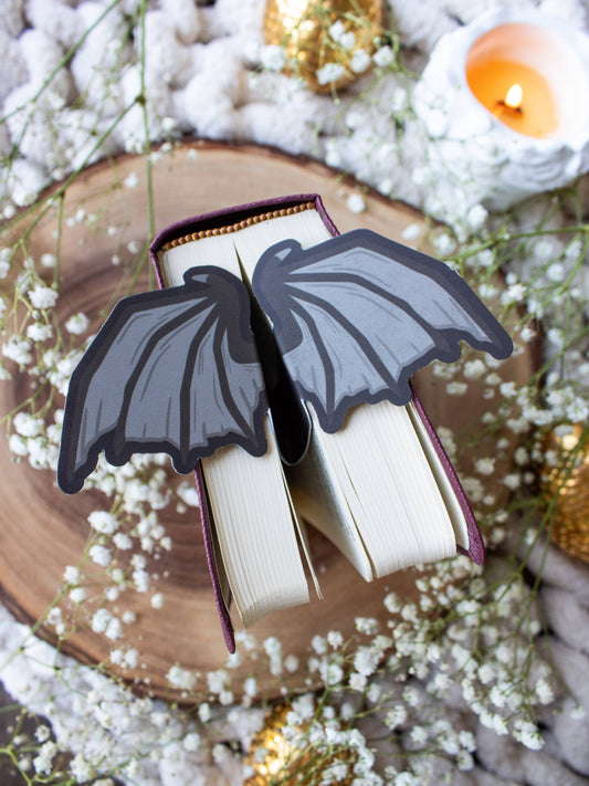 3D Bat Wings Bookmark | Soft Touch