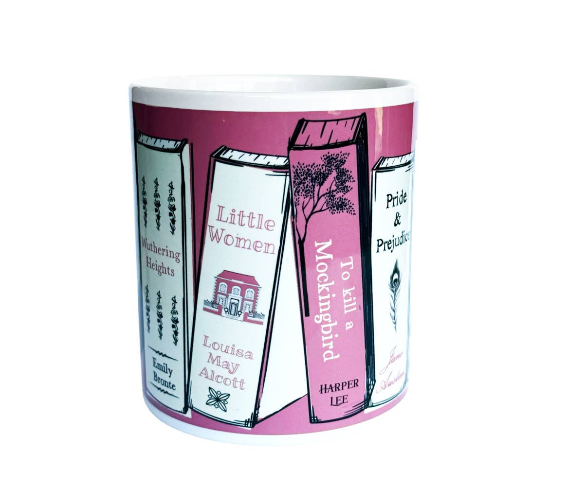 Famous Female Authors Book Spine Tea Coffee Mug