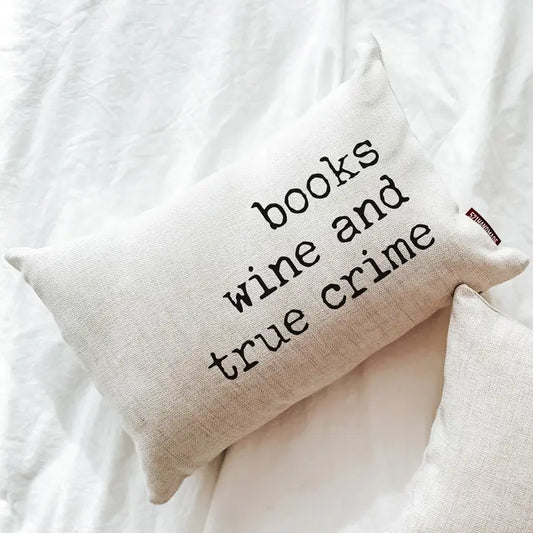 True Crime Bookish Pillow