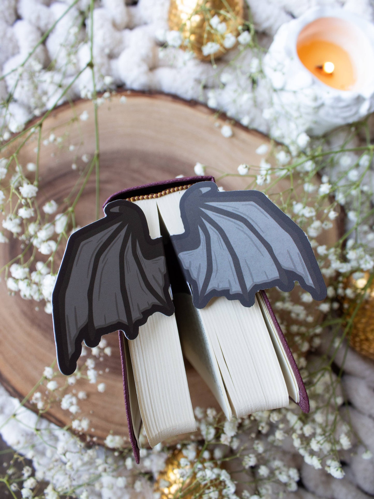 3D Bat Wings Bookmark | Soft Touch