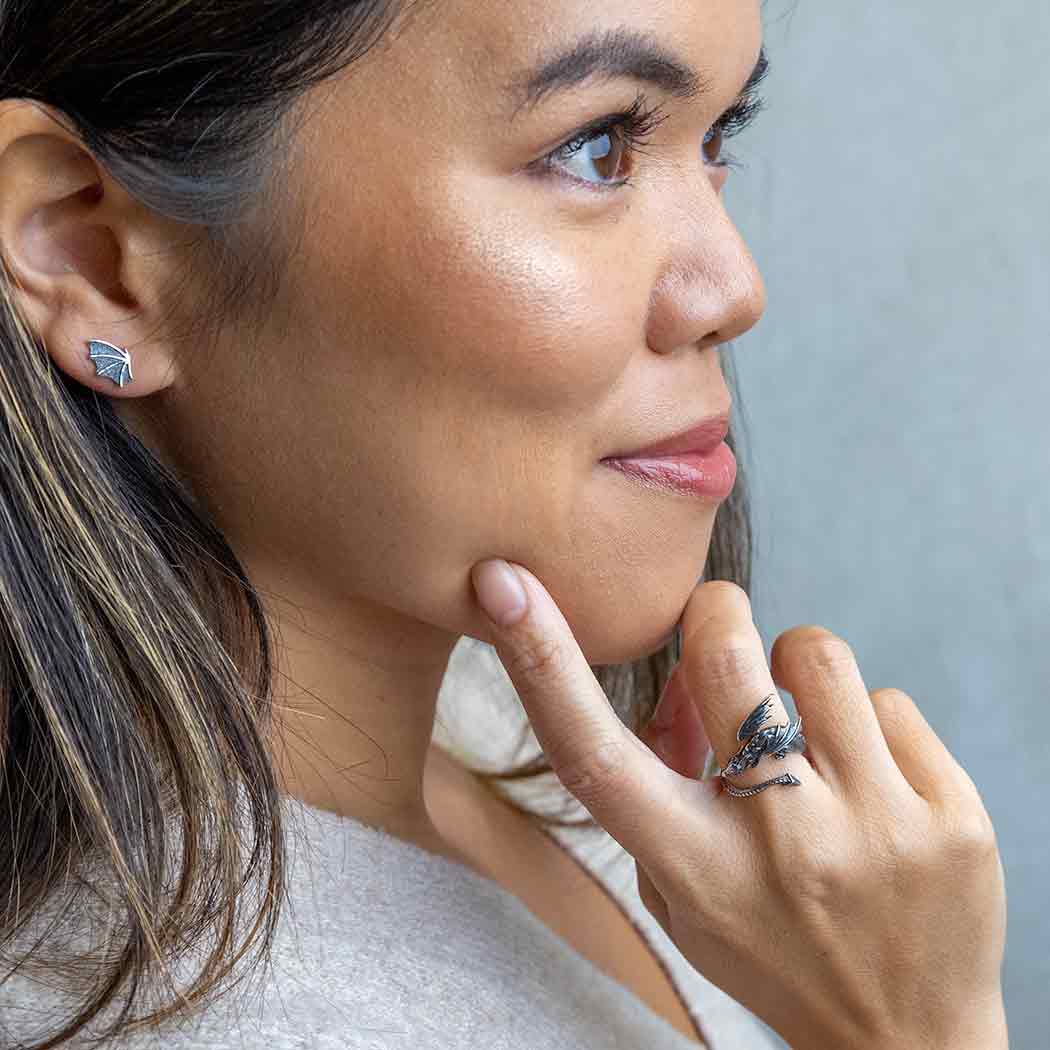 Sterling Silver  Adjustable Dragon Ring