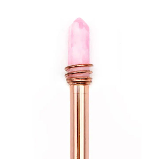 Mystic Crystal Pen - Rose Quartz/Rose Gold